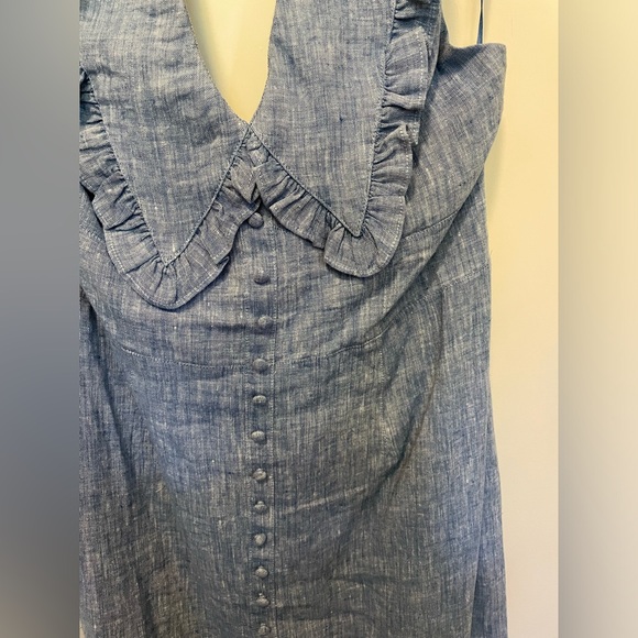 JOSLIN STUDIO Ava Halter Linen Midi Dress US6/UK10 $675 NEW! - Picture 7 of 10